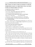 THỰC TRẠNG VỀ CHẤT LƯỢNG SẢN PHẨM CỦA DOANH NGHIỆP KHI ÁP DỤNG CÁC BIỆN PHÁP NÂNG CAO CHẤT LƯỢNG SẢN PHẨM TRONG SẢN XUẤT