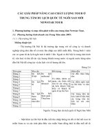 CÁC GIẢI PHÁP NÂNG CAO CHẤT LƯỢNG TOUR Ở TRUNG TÂM DU LỊCH QUỐC TẾ NGÔI SAO MỚI