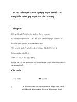 Thủ tục thẩm định Nhiệm vụ Quy hoạch chi tiết xây dựng/điều chỉnh quy hoạch chi tiết xây dựng