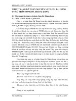 THỰC TRẠNG KẾ TOÁN NGUYÊN VẬT LIỆU TẠI CÔNG TY CỔ PHẦN SÔNG ĐÀ THĂNG LONG