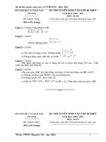 Bộ đề thi tuyển sinh THPT- Yên Bái