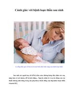 Cảnh giác với bệnh loạn thần sau sinh