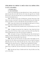 TÌNH HÌNH TÀI CHÍNH VÀ PHÂN TÍCH TÀI CHÍNH CÔNG TY SỮA VINAMILK