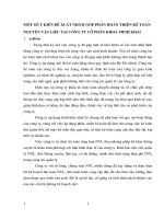 MỘT SỐ Ý KIẾN ĐỀ XUẤT NHẰM GÓP PHẦN HOÀN THIỆN KẾ TOÁN NGUYÊN VẬT LIỆU TẠI CÔNG TY CỔ PHẦN KHOÁ MINH KHAI