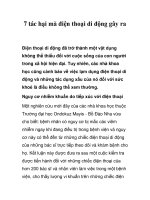 7 tác hại mà điện thoại di động gây ra