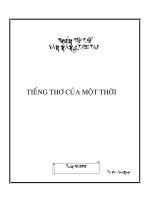 tieng thơ mot thơi lang man cua ba toi
