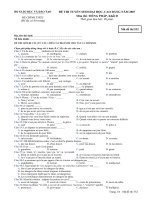 Đề Thi Tiếng Pháp 532 khối D năm 2007