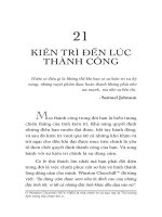 KIÊN TRÌ ĐẾN LÚC THÀNH CÔNG