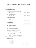 Tính toán, thiết kế thiết bị chính