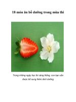 18 món ăn bổ dưỡng trong mùa thi