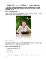 Giảm thiểu các vết nhăn trên khuôn mặt bạn