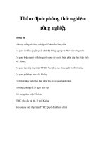 Thẩm định phòng thử nghiệm nông nghiệp