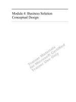 Module 4: Business Solution Conceptual Design