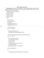 Một số chương trình đồ hoạ