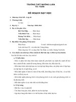 kế hoach giảng dạy môn toán