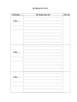 KẾ HOẠCH TUẦN CỦA BGH