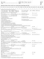 Đề kiểm tra trắc nghiệm mã 02