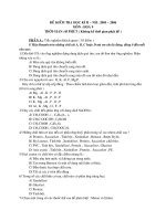 de kiem tra mon hoa hoc lop 9