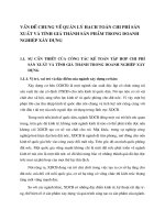 VẤN ĐỀ CHUNG VỀ QUẢN LÝ HẠCH TOÁN CHI PHÍ SẢN XUẤT VÀ TÍNH GIÁ THÀNH SẢN PHẨM TRONG DOANH NGHIỆP XÂY DỰNG