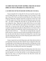 CÁC BIỆN PHÁP BẢO VỆ MÔI TRƯỜNG