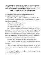 THỰC TRẠNG VỀ KHÁCH DU LỊCH  LỊCH NỘI ĐỊA VÀ MỘT SỐ GIẢI PHÁP THU HÚT KHÁCH TẠI CÔNG TY DU LỊCH  VÀ DỊCH VỤ ĐƯỜNG SẮT HÀ NỘI