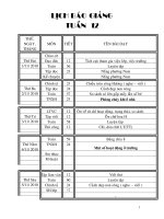 GIÁO ÁN LỚP 3 TUẦN 12