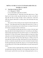 NHỮNG VẤN ĐỀ LÝ LUẬN VỀ TÍN DỤNG ĐỐI VỚI CÁC DNNQD CỦA NHTM