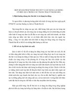 MỘT SỐ GIẢI PHÁP NHẰM THU HÚT VÀ SỬ DỤNG LAO ĐỘNG