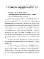 LÝ LUẬN CHUNG VỀ THANH TOÁN VỐN GIỮA CÁC NGÂN HÀNG VÀ PHƯƠNG THỨC THANH TOÁN CHUYỂN TIỀN ĐIỆN TỬ