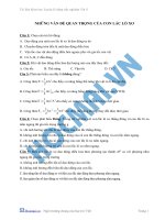 (Luyện thi cấp tốc Lý) Những vấn đề quan trọng với con lắc lò xo_Trắc nghiệm và đáp án