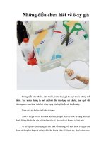 Những điều chưa biết về ô-xy già