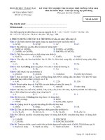 Đề thi chính thức kỳ thi tốt nghiệp THPT 2010 môn Hóa - Giáo dục THPT (Mã đề thi 841)