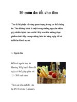 10 món ăn tốt cho tim