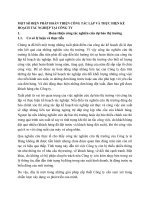 MỘT SỐ BIỆN PHÁP HOÀN THIỆN CÔNG TÁC LẬP VÀ THỰC HIỆN KẾ HOẠCH TÁC NGHIỆP TẠI CÔNG TY