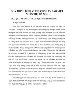 QUÁ TRÌNH ĐỊNH VỊ CỦA CÔNG TY BẢO VIỆT NHÂN THỌ HÀ NỘI