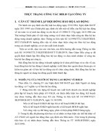 THỰC TRẠNG CÔNG TÁC BHLĐ TẠI CÔNG TY