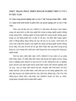 THỰC TRẠNG PHÁT TRIỂN DOANH NGHIỆP NHỎ VÀ VỪA Ở VIỆT NAM