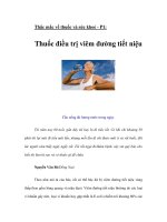 Thắc mắc về thuốc và sức khoẻ - P1