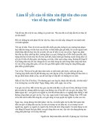 Làm lễ yết cáo tổ tiên xin đặt tên cho con vào sổ họ như thế nào?