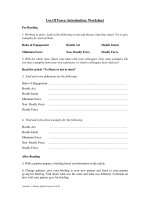 Use Of Force - Introduction - Worksheet