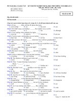 BỘ GIÁO DỤC VÀ ĐÀO TẠO ĐỀ CHÍNH THỨC- KỲ THI TỐT NGHIỆP TRUNG HỌC PHỔ THÔNG NĂM 2008 LẦN 2 Môn thi: TIẾNG ANH Mã đề thi 498