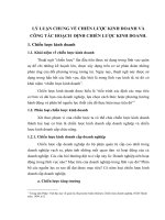 LÝ LUẬN CHUNG VỀ CHIẾN LƯỢC KINH DOANH VÀ CÔNG TÁC HOẠCH  ĐỊNH CHIẾN LƯỢC KINH DOANH