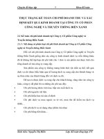 THỰC TRẠNG KẾ TOÁN CHI PHÍ DOANH THU VÀ XÁC ĐỊNH KẾT QUẢ KINH DOANH TẠI CÔNG TY CỔ PHẦN CÔNG NGHỆ VÀ TRUYỀN THÔNG BIỂN XANH