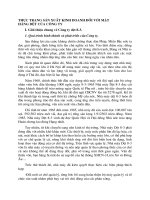 THỰC TRẠNG SẢN XUẤT KINH DOANH ĐỐI VỚI MẶT HÀNG DỆT CỦA CÔNG TY