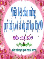 Đại số 9. Tiết 49 đồ thị của hàm số y = ax2