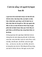 Cách ăn uống với người bị luput ban đỏ