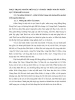 THỰC TRẠNG NGUỒN NHÂN LỰC VÀ PHÁT TRIỂN NGUỒN NHÂN LỰC TỈNH KIÊN GIANG