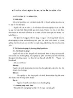 KẾ TOÁN TỔNG HỢP VÀ CHI TIẾT CÁC NGUỒN VỐN