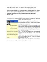 Hãy để nhân viên trở thành những người chủ