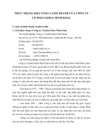 THỰC TRẠNG KHẢ NĂNG CẠNH TRANH CỦA CÔNG TY CỔ PHẦN KHOÁ MINH KHAI